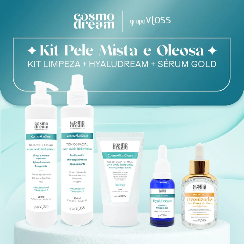 Kit SkinCare Pele Mista e Oleosa - CosmoDream